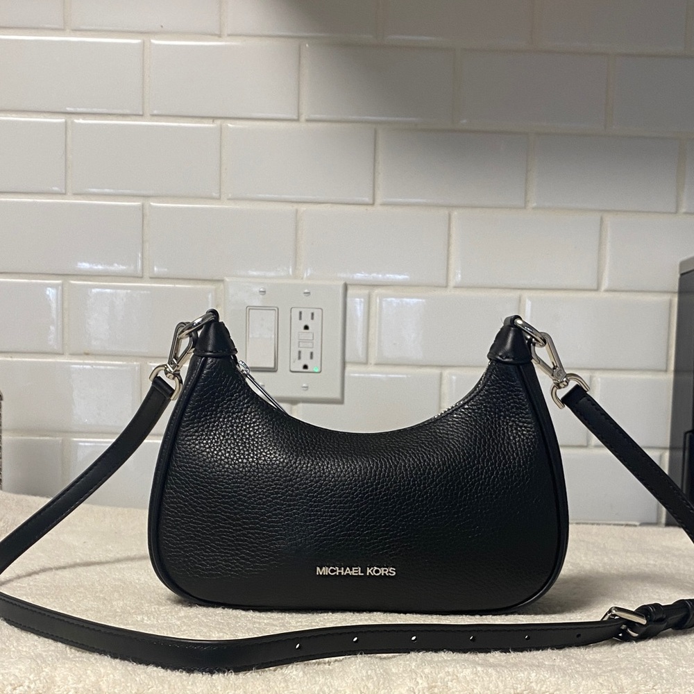 Michael Kors Black Leather Shoulder Bag